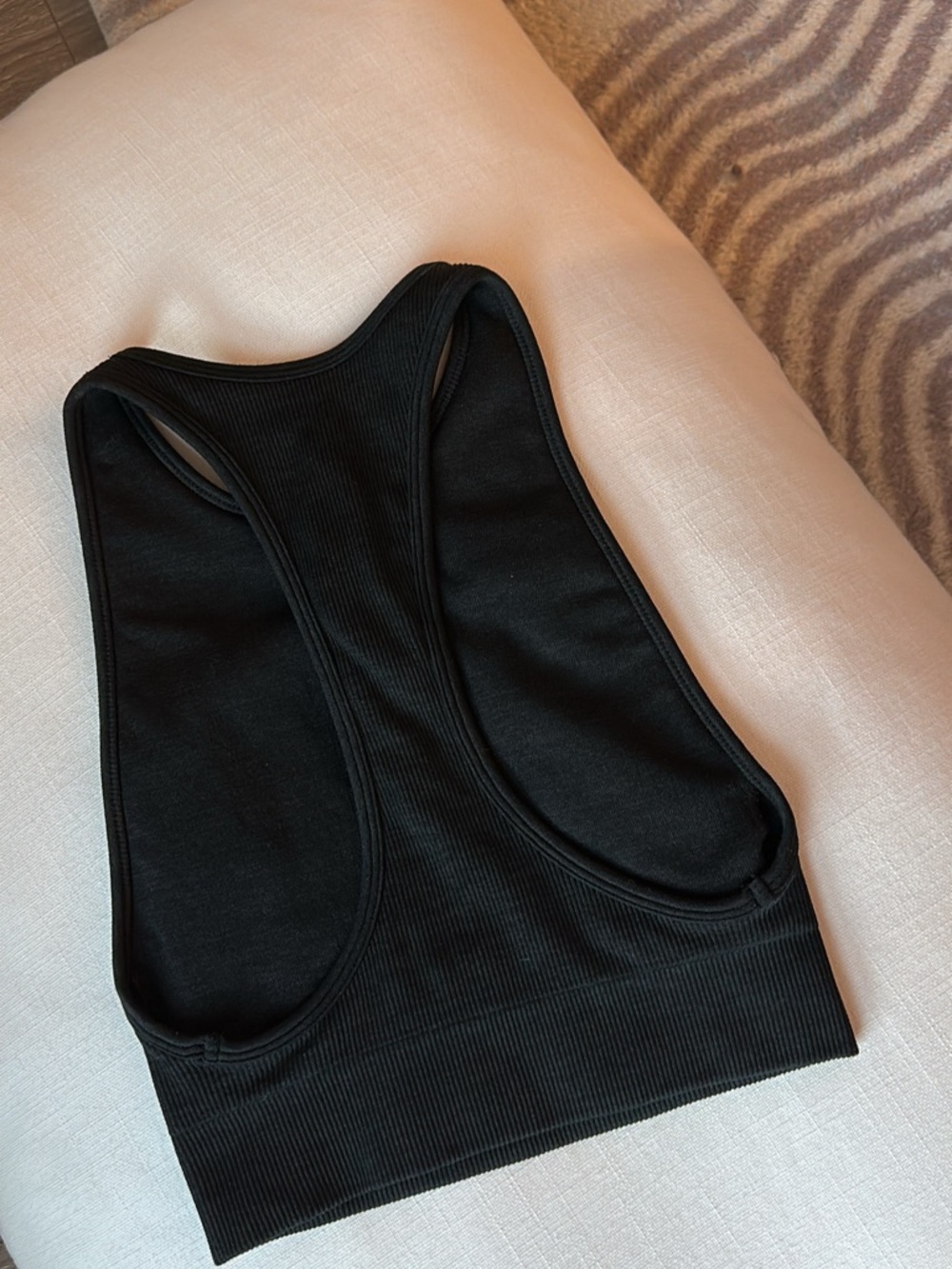Prozis Black Ribbed Racerback Crop - Picture 2 of 4